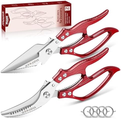 Huusk Kitchen Shears Heavy Duty - Japanese Kitchen Scissors All Purpose