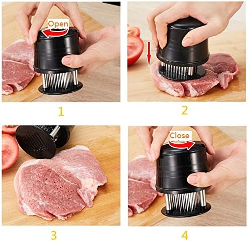 Meat Tenderizer Needle With 40 Stainless Steel Blades Loose Beef Steak Chicken Cutlet Mincer Pork Chop Puncher Cooking Tools