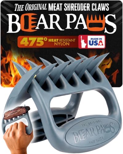 Bear Paws Meat Claws - The Original BBQ Meat Shredder Claws - Gray