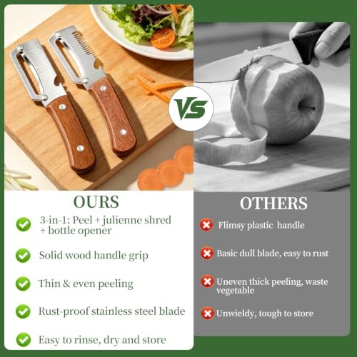 2 PCS Multifunctional Vegetable Peeler for Kitchen, 4-in-1 Peeler Shredder