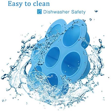 Webake Baby Food Freezer Trays with Lid, Silicone Ice Cube Popsicle Molds with 7 Ice Pop Sticks, Egg Bites Molds Set of 2 for Instant Pot Accessories 3,5,6 qt Pressure Cooker