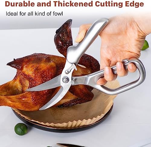 LIVINGO Kitchen Scissors Heavy Duty Utility Poultry Shears Stainless Steel
