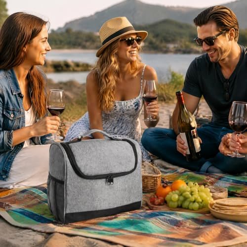 WUWEOT Travel Bartender Bag, Portable Bar Bag, Mixology Bartending Backpack with Padded Compartments and Handle for Tools Set Storage Cocktail Shaker and Wine Bottle Carrier