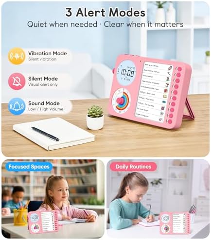 3-in-1 Visual Timer & ADHD Tool for Kids with Chore Chart & Planning Board