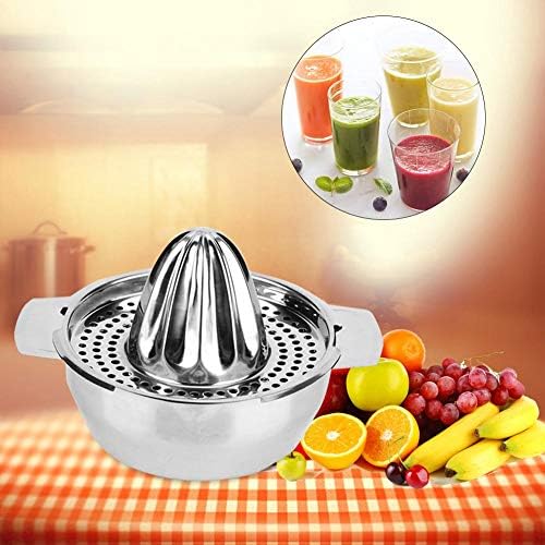 Fdit Stainless Steel Manual Juicer, Lemon Orange Squeezer, 5.2x5.2x2 Inch, Kitchen Household