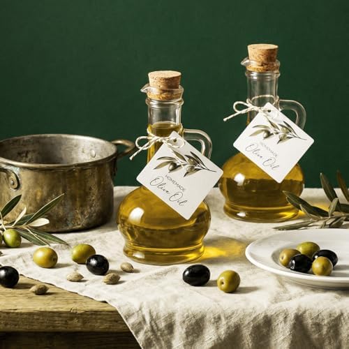 Vesici 20 Set 8.5 oz Mini Olive Oil Glass Bottle with Stopper, Party Favors