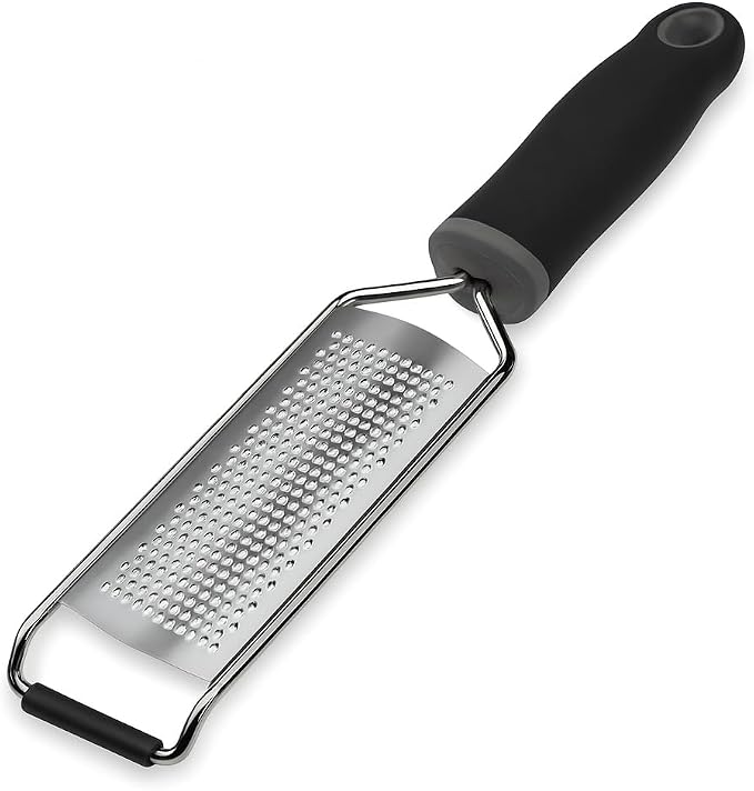Stainless Steel Ultra Fine Cheese Grater Great for Hard Cheeses, Chocolate, Nutmeg, and Lemon Zest - EJKJ Kitchenware