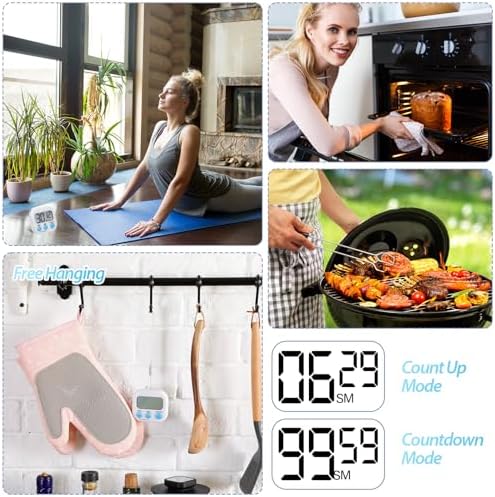 Weewooday 24 Pcs Digital Kitchen Timer Bulk, White