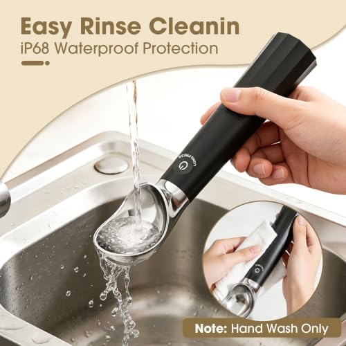 Snuggery Heated Ice Cream Scoop with LED Display, Gift for Ice Cream Lovers