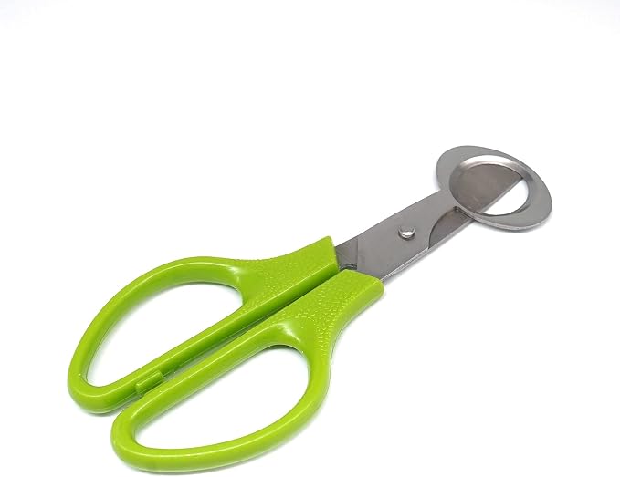 10 Pieces Stainless Steel Quail Egg Cutter Pigeon Quail Egg Shell Cutter Scissors Cracker Opener Clipper Kitchen Tools, Green