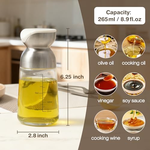 Vucchini Oil Dispenser for Kitchen 9 Ounce Salad Dressing Container