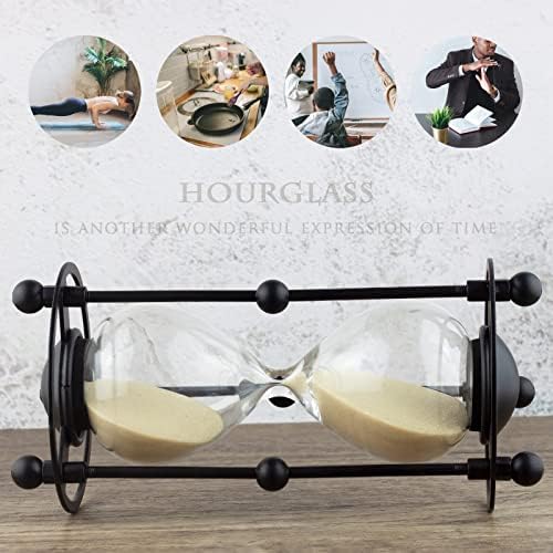 15 Minute Sand Timer, Decorative Hourglass with Apricot Sand
