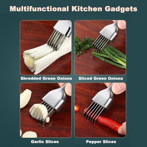 Green Onion Slicer Cutter, Stainless Steel Shred Silk Knife