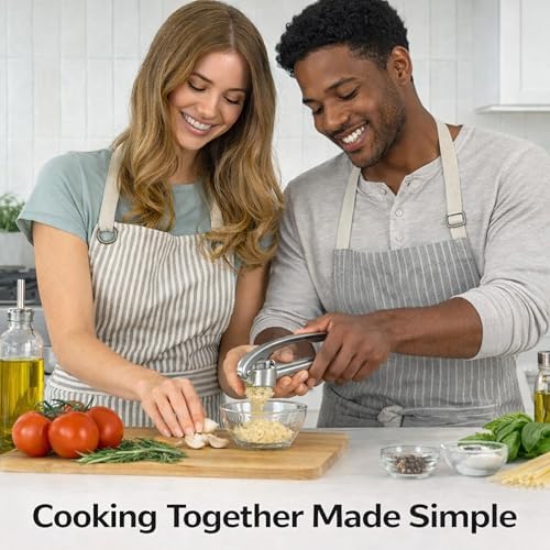 For OXO Garlic Press, 2 Pack Garlic Press Stainless Steel Garlic Crusher Mincer, Easy-Squeeze Soft Grip Handle, Easy to Clean, Dishwasher Safe, Garlic Rocker Alternative