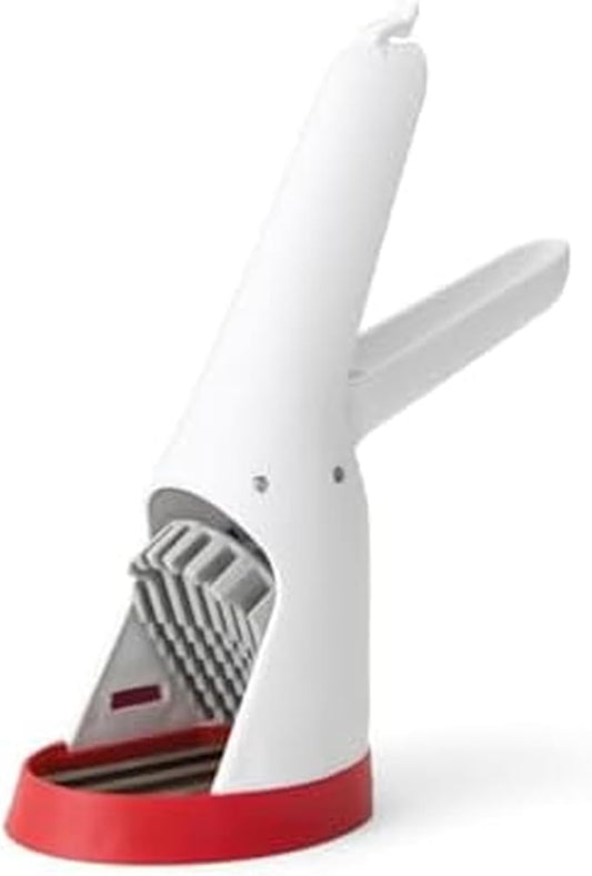 Chef'n Hand-Held Slicer Strawberry Slicester, Updated Design, Cherry/Meringue (102-712-400)