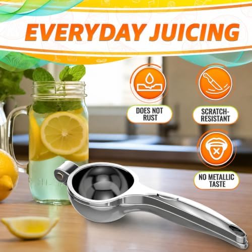 Metal Lemon Squeezer and Lime Squeezer, Handheld Citrus Juicer