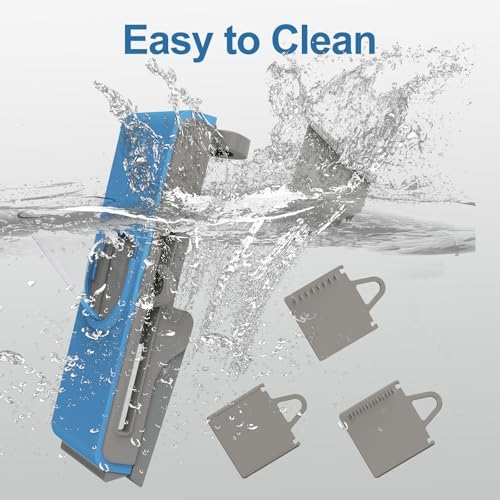Mandoline Slicer Safe Multifunctional Dicer Adjustable Commercial Slicer Machine Stainless Steel Chopper (Grey Light Blue)