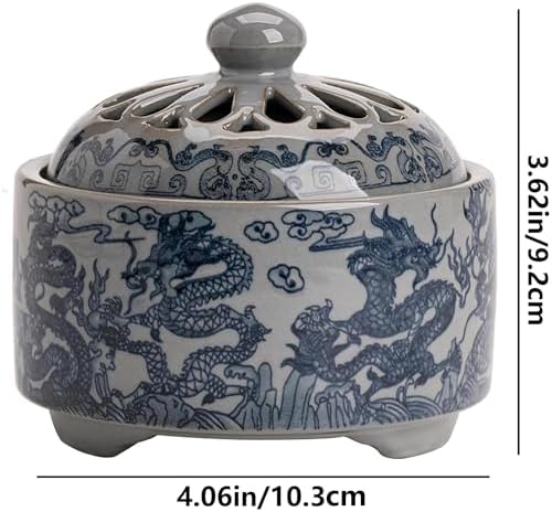 Ceramic Garlic Keeper Storage Jar: Blue and White Porcelain Garlic Keeper, Breathable Garlic Holder Storage Tank, Kitchen Garlic Saver Storage Chili Garlic Container