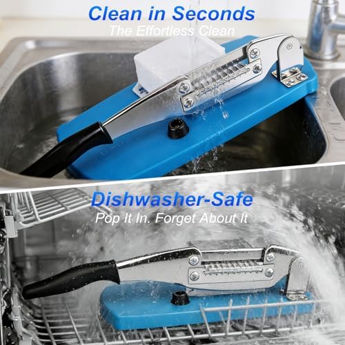 French Fry Cutter for Potatoes, Mandoline Slicer for Uniform Slices & Vegetable Chopper, Professional Potato Slicer with Comfort Handle and Stainless Steel Blade for Easy Homemade Fries/Chips