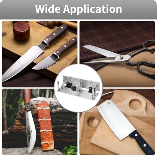 Belt Grinder Knife Jig Manual Sharpener Holder Long Sharpening Locator Fixed Angle Jig for Belt Sander Belt Machine (Large)