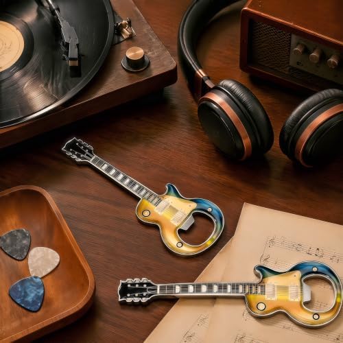 Guitar Shaped Bottle Opener, 2 Pack Metal Beer Opener Gift for Music Lovers