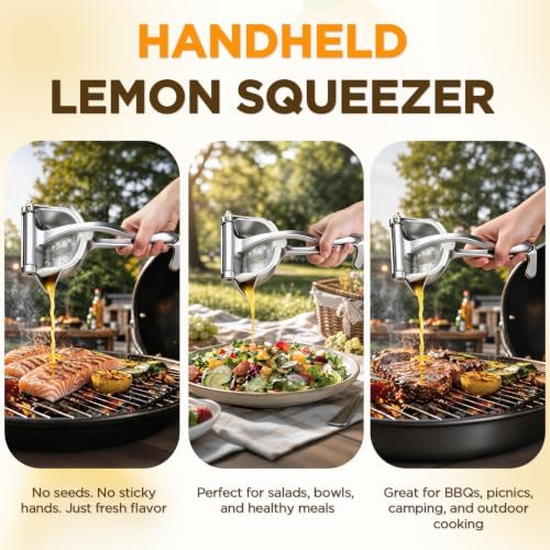 Fruit Juice Squeezer, Lemon Squeezer Manual, Non-Slip Ergonomic Grip, Easy to Use & Clean, 2026 New Upgraded Efficient Extraction of Citrus, and Other Fruits
