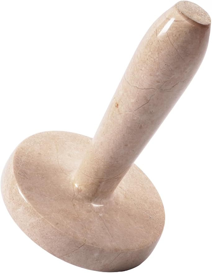 Marble Meat Pounder Tenderizer 5" Inches Verona Handmade Round Chicken Flattener Tool - Works Great As A Smash Burger Press - Meat Flattener for Steak, Chicken, Pork