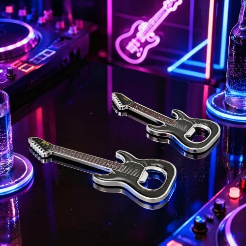Guitar Shaped Bottle Opener, 2 Pack Metal Beer Opener Gift for Music Lovers