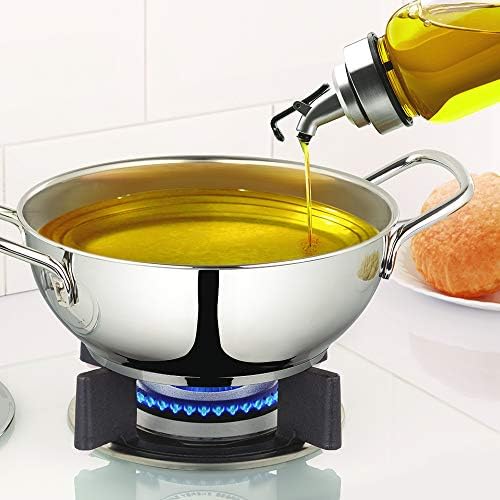 Borosil 250ml Oil Dispencer | Borosilicate Glass Oil Bottle with Silicon Funnel | Leakproof, BPA Free Oil Container for Kitchen | Transparent