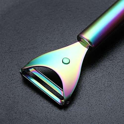 Rainbow Potato Vegetable And Fruit Peelers For Kitchen, Kyraton Titanium Colorful Plating Stainless Steel Peelers, Sharp Blade And Ergonomic Non Slip Easy To Grip Set Of 2