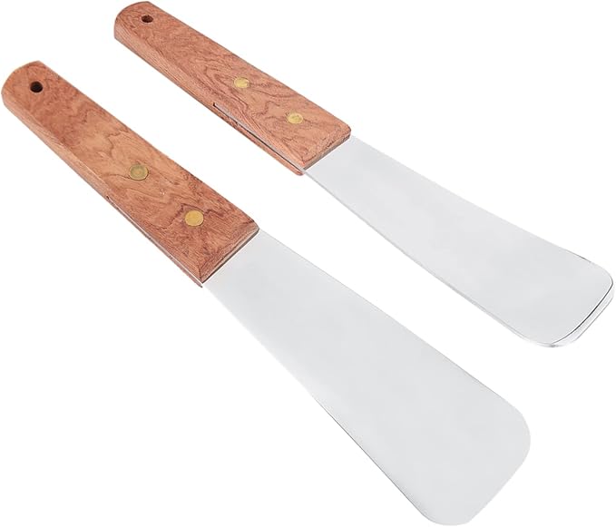 Ice Cream Scoop Stainless Steel with Ergonomic Wooden Handle for Hard Frozen Gelato and Desserts