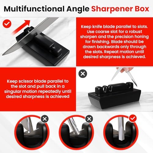 Invictus Knife Sharpener Pro - Professional Rolling Knife Sharpener Kit with Diamond and Ceramic Discs - Fast & Safe Manual Knife Sharpener with Magnetic Base, 15° & 20° Angles for Razor-Sharp Edge
