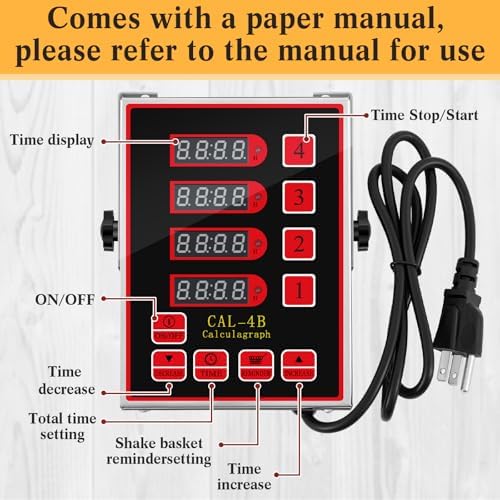 Relaxweex 1 Pack Commercial Digital Kitchen Timer for Cooking, 4 Channel
