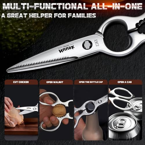 Huusk Kitchen Scissors All Purpose -Silver Kitchen Shears