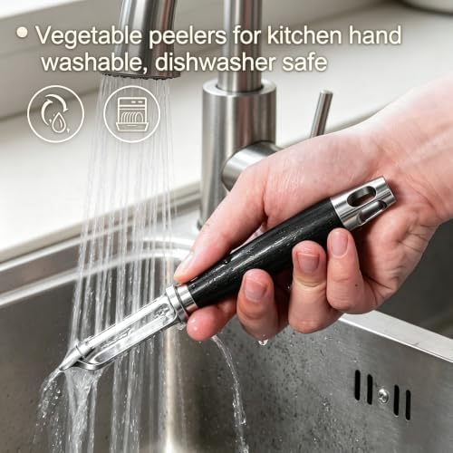 Wood Handle Stainless Steel Vegetable Peeler for Potato Fruit
