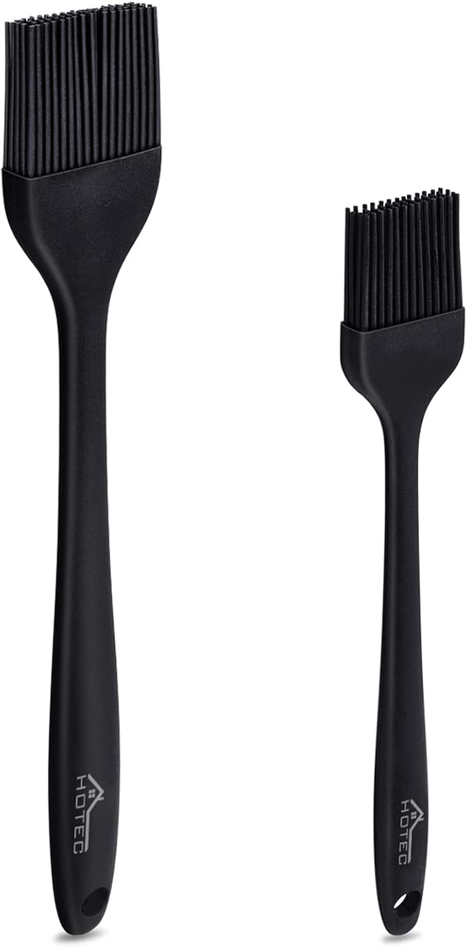 HOTEC Heat Resistant Silicone Basting Pastry Brushes BPA Free, Dishwasher safe, Easy to clean