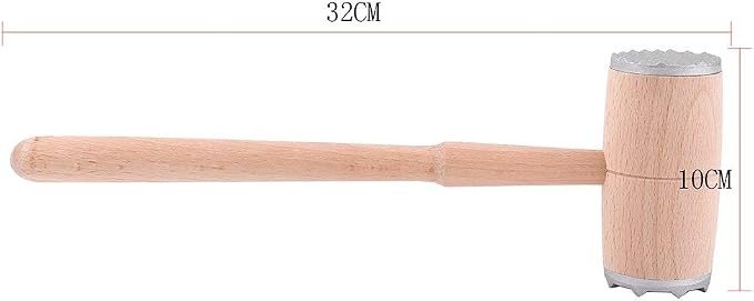 Alvinlite Meat Mallet High Quality Meat Pounding Hammer Escalope Tenderizer Meat Plater Great for Escalopes Chops Steaks Tenderizing Beef Steak