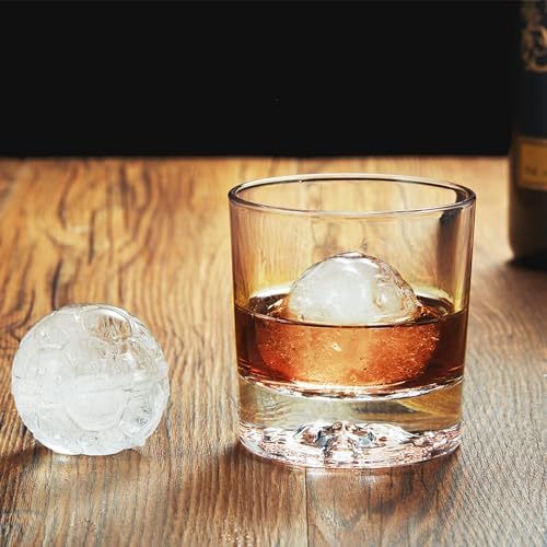 Nax Caki 3D Soccer Ice Cube Tray, Large Soccer Silicone Fun Shapes Whiskey Ice Mold with Funnel for Cocktails, Bourbon,Brandy, Whiskey Gifts for Men