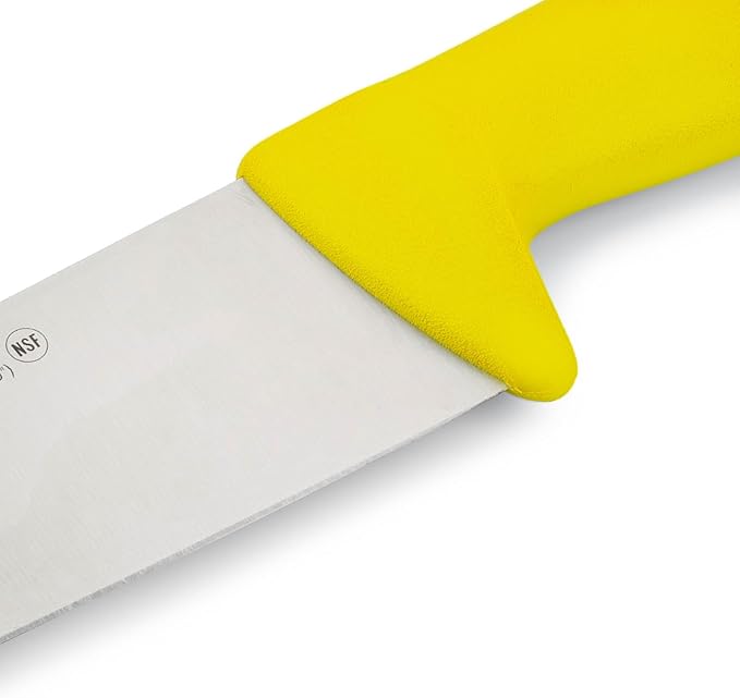 Arcos Butcher Knife 10 Inch Nitrum Stainless Steel and 250 mm blade. Professional Cooking Knife For Cutting Meat, Fish and Vegetables. Ergonomic Polyoxymethylene Handle. Series 2900. Color Yellow
