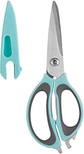 Farberware 4-in-1 Kitchen Shears, 2-Piece, Aqua and Gray