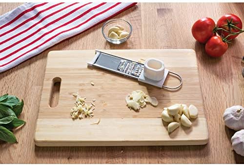 Fantes Garlic Slicer Grater, Stainless Steel, 8.75 x 2.25-Inches, The Italian Market Original since 1906