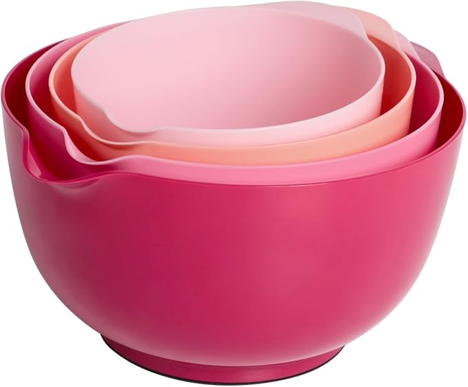 BoxedHome Classic Mixing Bowls Set of 4 | BPA Free Plastic, Microwave Safe