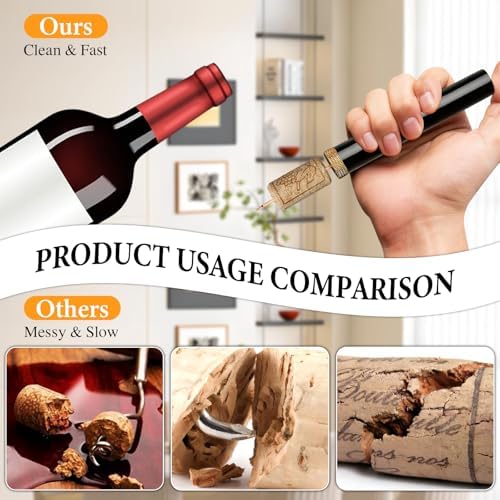 2pcs Arropop Wine Opener, Travel Portable Pocket Air Pressure Pump Bottle Open for Home Restaurant Party (Golden+Red)