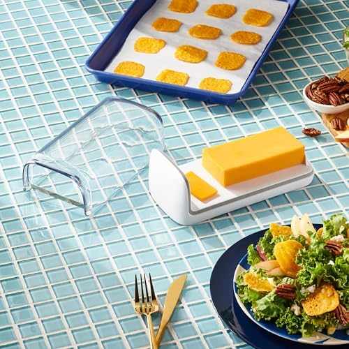 Chef'n 2-in-1 Cheese Slicer and Storage Container | Integrated Lid Keeps Cheese Fresh | Ideal Gift for the Cheese Lover