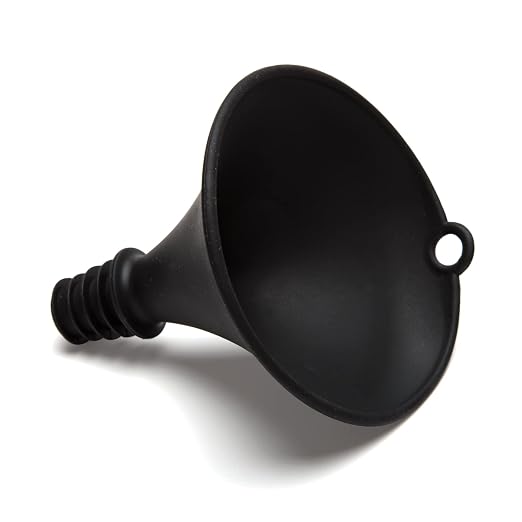 Monkey Business Stedi Silicone Funnel for Filling Bottles, Kitchen Funnel for Water Bottle Liquid Transfer, Steady Pour Hands-Free Pour Tool
