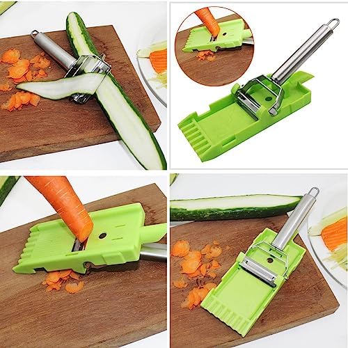 Alkyne Multi Pelador Doble Cuchilla,Multi Double Knife Peeler,Julienne Peeler,Julienne Strips, with Grating Plate, for Potato,Fruit, Vegetable (1pc)