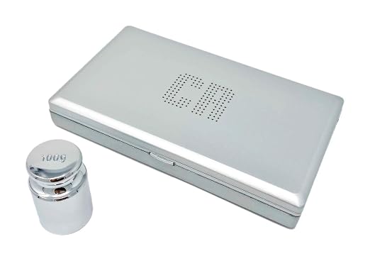 CR Scale Digital Pocket Scale - 1pc Premium Digital Food Scale 100g by 0.01g Digital Grams Scale Weight Scale Kitchen Scale Silver Gram Scale with Weight Portable Scale (JDS-J100) (Battery Included)