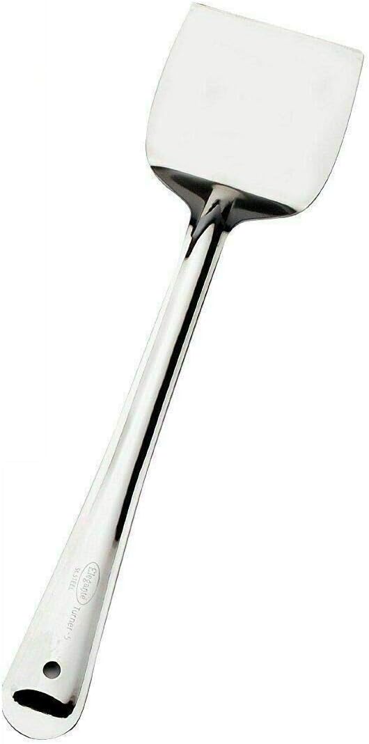 Ladle Skimmer Turner Chamcha Kadchi Palta Kitchen item Set of 3 Silver,13 inches