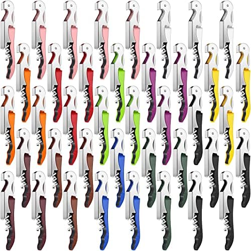 Honoson 40 Pieces Wine Opener Bulk Corkscrew Bottle Wine Key, Bright Colors
