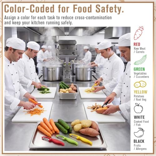 20 Pack Straight Vegetable Peeler Bulk with Sharp Blade, 5 Colors Potato Peelers for Kitchen, Swivel Blade Peeler Tools with Ergonomic Grip for Potatoes Carrots Fruit Kitchen Restaurant
